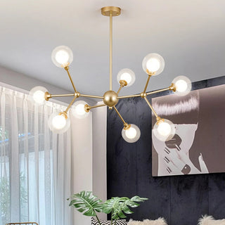 MIRODEMI® Cabiate | Glass Globe Shaped Chandelier for Kitchen