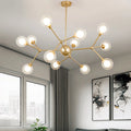 MIRODEMI® Cabiate | Glass Globe Shaped Chandelier for Kitchen Island