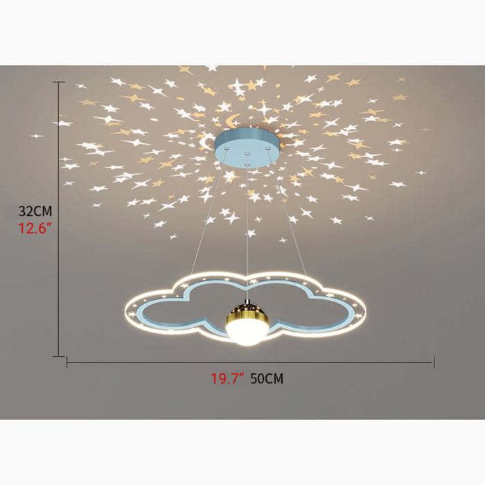 MIRODEMI® Caccamo | Cloud with Stars Chandelier for Bedroom