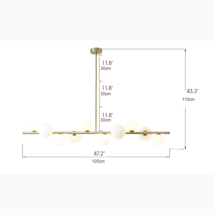 MIRODEMI® Cadegliano-Viconago | Horizontal Linear Lamp for Dining Room
