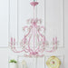 MIRODEMI Cadeo Pink Royal Metal Chandelier With Crystal Lights For Kid's Room