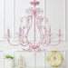 MIRODEMI Cadeo Pink Royal Metal Chandelier With Crystal Lights For Home Decoration