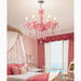 MIRODEMI Caderzone Nordic LED Pink Crystal Luxury Pendant Chandelier For Children's Bedroom