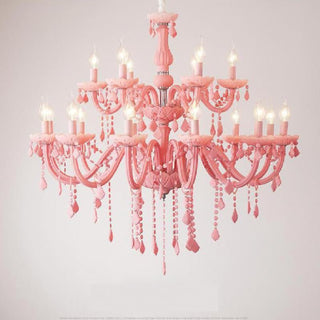 MIRODEMI Caderzone Nordic LED Pink Crystal Luxury Pendant Chandelier For Decoration