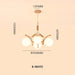 MIRODEMI® Cadoneghe | Nordic-Styled Wood Chandelier with Glass-Ball Lights B White Size