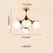 MIRODEMI® Cadoneghe | Nordic-Styled Wood Chandelier with Glass-Ball Lights A Black