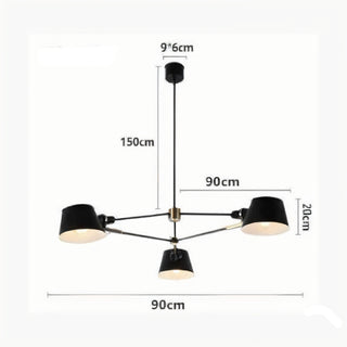 MIRODEMI® Cadorago | Black Ultramodern Design Pivot Pendant Chandelier For Kitchen