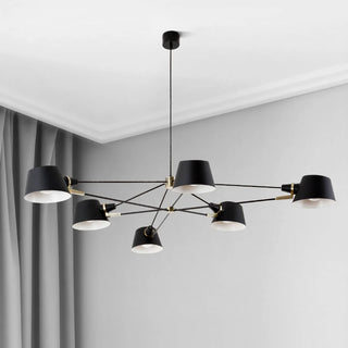 MIRODEMI® Cadorago | Black Ultramodern Design Pivot Pendant Chandelier For Kitchen