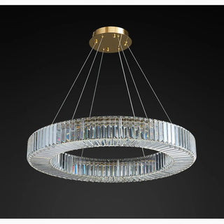 MIRODEMI® Cadrezzate | Round Luxury Crystal Hanging LED Chandelier For Living Room