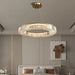 MIRODEMI® Cadrezzate | Round Luxury Crystal Hanging LED Chandelier For Living Room