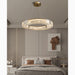 MIRODEMI® Cadrezzate | Round Luxury Crystal Hanging LED Chandelier For Bedroom