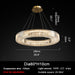 MIRODEMI® Cadrezzate | Round Luxury Crystal Hanging LED Chandelier Dia80