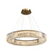 MIRODEMI® Cadrezzate | Round Luxury Crystal Hanging LED Chandelier Gold