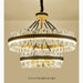 MIRODEMI® Caerano di San Marco | Postmodern Round Crystal Leather LED Chandelier Lightts On