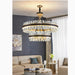 MIRODEMI® Caerano di San Marco | Postmodern Round Crystal Leather LED Chandelier  For Bedroom