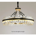 MIRODEMI® Caerano di San Marco | Postmodern Round Crystal Leather LED Chandelier  For Bedroom