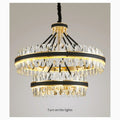 MIRODEMI® Caerano di San Marco | Postmodern Round Crystal Leather LED Chandelier  For Bedroom
