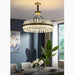 MIRODEMI® Caerano di San Marco | Postmodern Round Crystal Leather LED Chandelier  For Bedroom