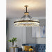 MIRODEMI® Caerano di San Marco | Postmodern Round Crystal Leather LED Chandelier  For Living Room