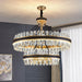 MIRODEMI® Caerano di San Marco | Postmodern Round Crystal Leather LED Chandelier For Dining Room
