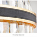 MIRODEMI® Caerano di San Marco | Postmodern Round Crystal Leather LED Chandelier Lampshade Details