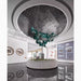 MIRODEMI® Cagliari | Unique Green Glass Leaves Shaped Pendant Chandelier For Office For Hotel