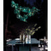 MIRODEMI® Cagliari | Unique Green Glass Leaves Shaped Pendant Chandelier For Dining Room