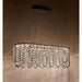 MIRODEMI® Cagnano Amiterno | Posh Large LED Crystal Pendant Chandelier Rectangle