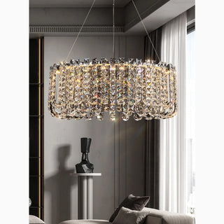 MIRODEMI® Cagnano Amiterno | Luxurious LED Crystal Pendant Chandelier for Grand Hall Spaces