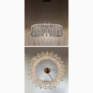 MIRODEMI® Cagnano Amiterno | Large Hall Chandelier – LED Crystal Pendant for a Luxe Look