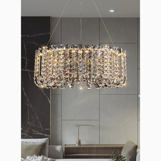 MIRODEMI® Cagnano Amiterno | Elegant LED Crystal Pendant Light for Spacious Halls