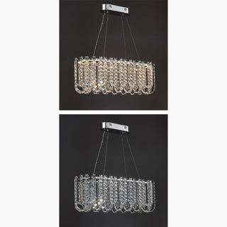 MIRODEMI® Cagnano Amiterno | Contemporary LED Pendant Chandelier with Crystal for Halls