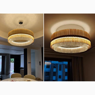 MIRODEMI® Cagnano Varano | Elegant Large Luxury Gold Crystal Chandelier Real Photos