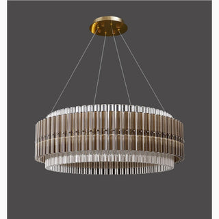 MIRODEMI® Cagnano Varano | Elegant Large Luxury Gold Crystal Chandelier Lights Off