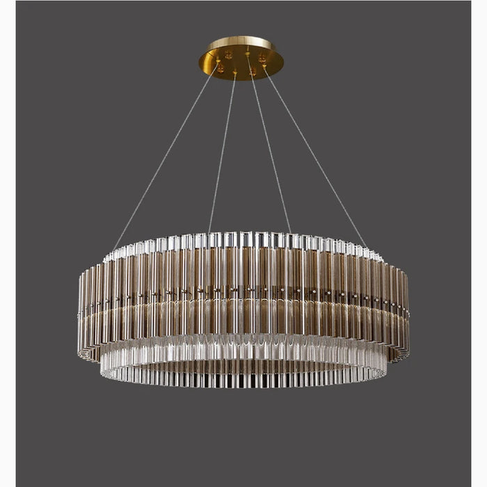 MIRODEMI® Cagnano Varano | Elegant Large Luxury Gold Crystal Chandelier Lights Off