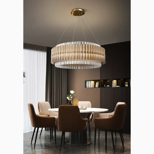 MIRODEMI® Cagnano Varano | Elegant Large Luxury Gold Crystal Chandelier For Dining Room