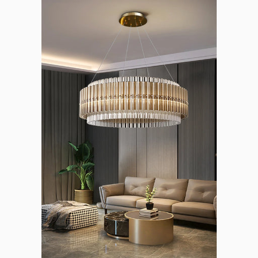 MIRODEMI® Cagnano Varano | Elegant Large Luxury Gold Crystal Chandelier For Living Room
