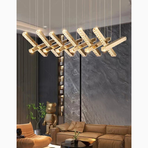 MIRODEMI® Cagno | Creative Stainless Steel Pendant Crystal Chandelier For Living Room