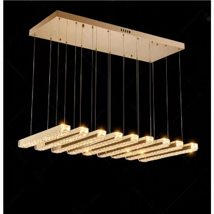 MIRODEMI® Cagno | Creative Stainless Steel Pendant Crystal Chandelier Gold Colored