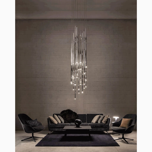 MIRODEMI® Caianello | Modern Hanging Tube Design Pendant Chandelier For Living Room