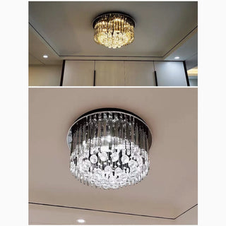 MIRODEMI® Cairo Montenotte | Black Modern  Crystal Ceiling Chandelier