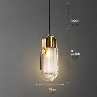 Gold crystal LED pendant light for restaurant