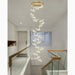 MIRODEMI® Camogli | Elegant LED Chandelier with Hanging Butterflies for Staircase