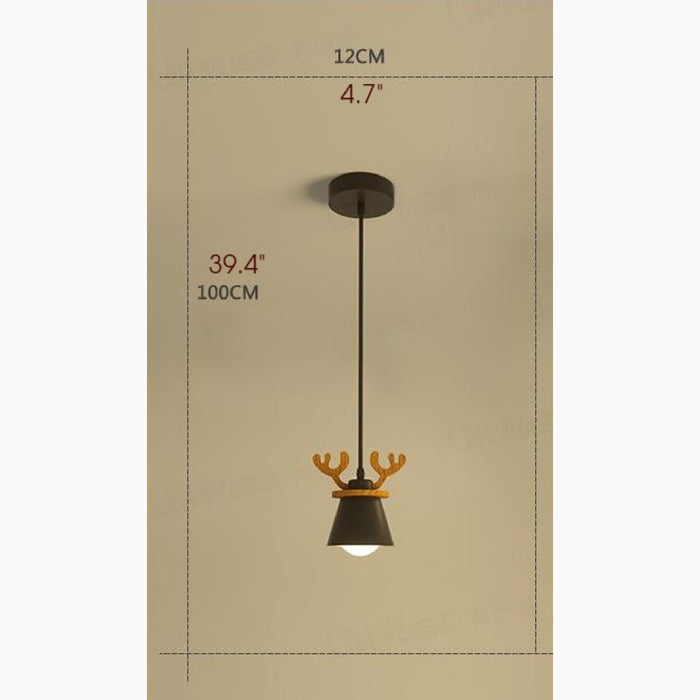 MIRODEMI Cap-d'Ail Creative Ceiling Light with Deer Antlers Design Size