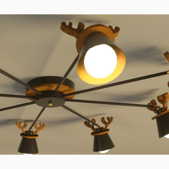 MIRODEMI Cap-d'Ail Creative Ceiling Light with Deer Antlers Design Details