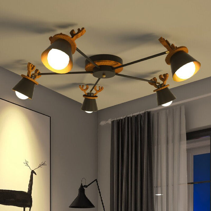 MIRODEMI® Cap-d'Ail | Creative Ceiling Light with Deer Antlers Design