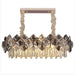 MIRODEMI® Capo Noli | Gold Rectangle Crystal Gorgeous Mosaics Lighting Fixture for Living Room