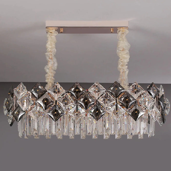 MIRODEMI® Capo Noli | Gold Rectangle Exciting Crystal Mosaics Lighting Fixture for Living Room