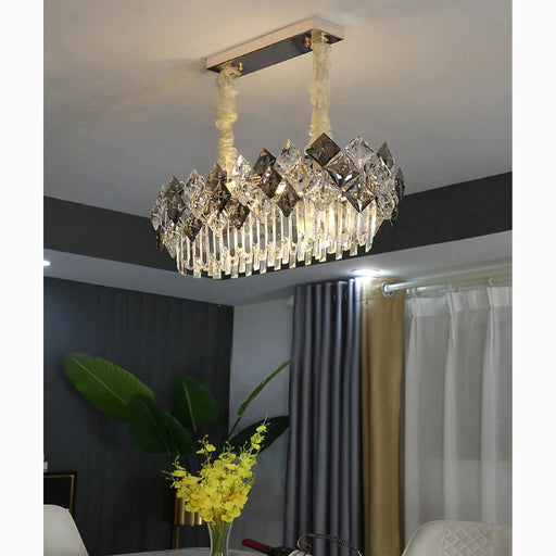 MIRODEMI® Capo Noli | Gold Rectangle Perfect Crystal Mosaics Lighting Fixture for Living Room