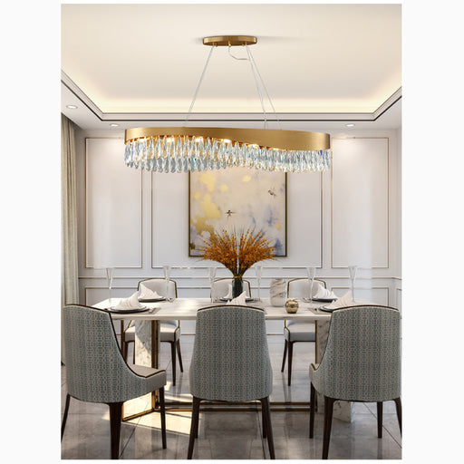 MIRODEMI Capo Noli New Modern Wave-Shaped Crystal Chandelier For Dining Room